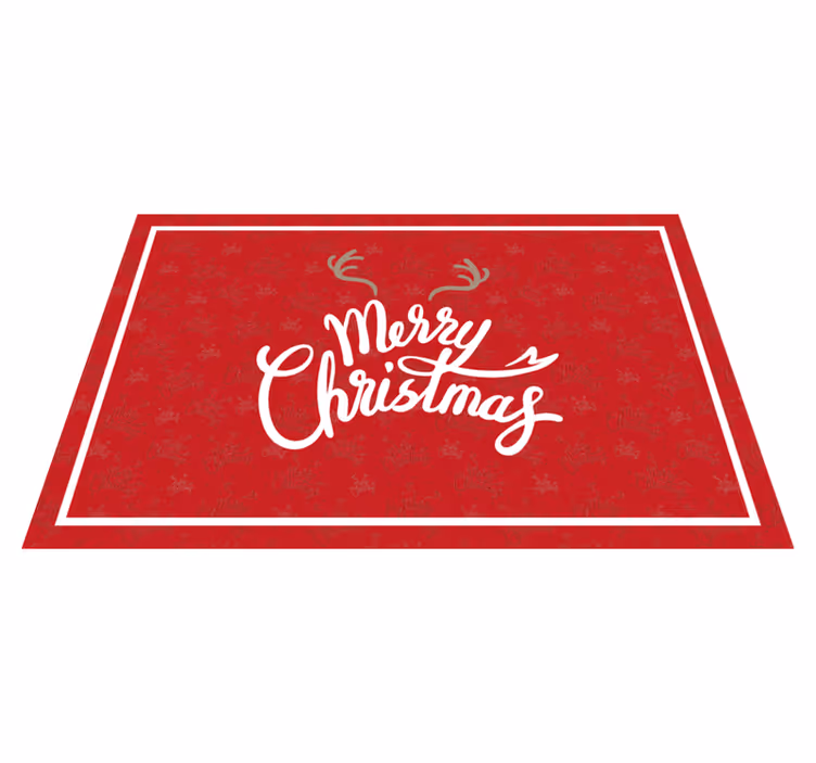 Kerstmis placemat vrolijke kerstgroet - TenStickers