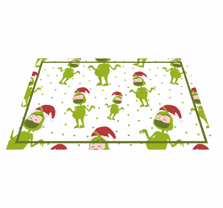 Kerstmis placemat vrolijke grinch figuren - TenStickers