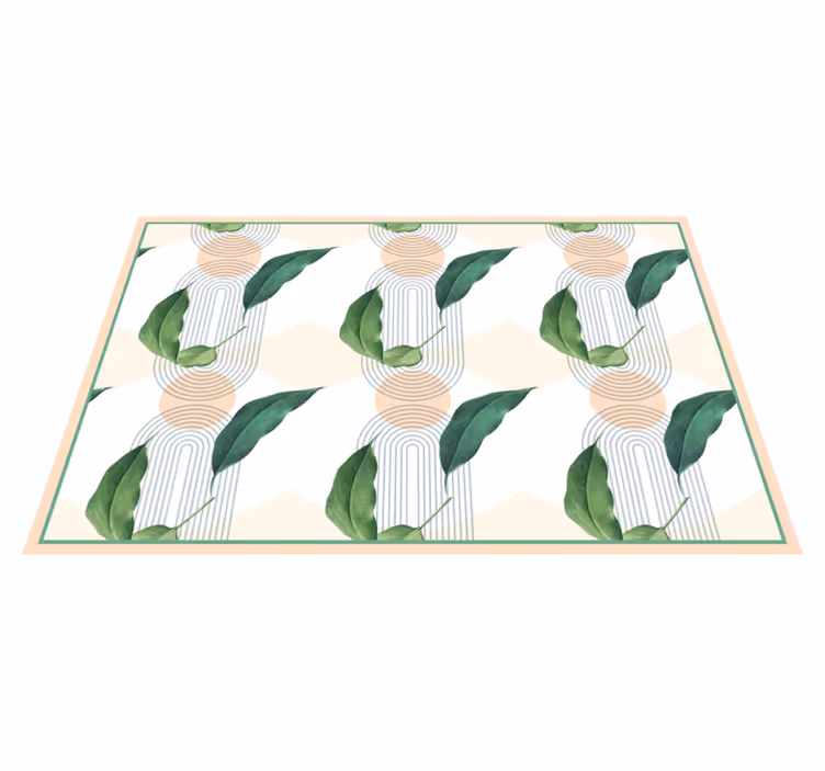 Moderne placemat abstracte bladpatronen - TenStickers