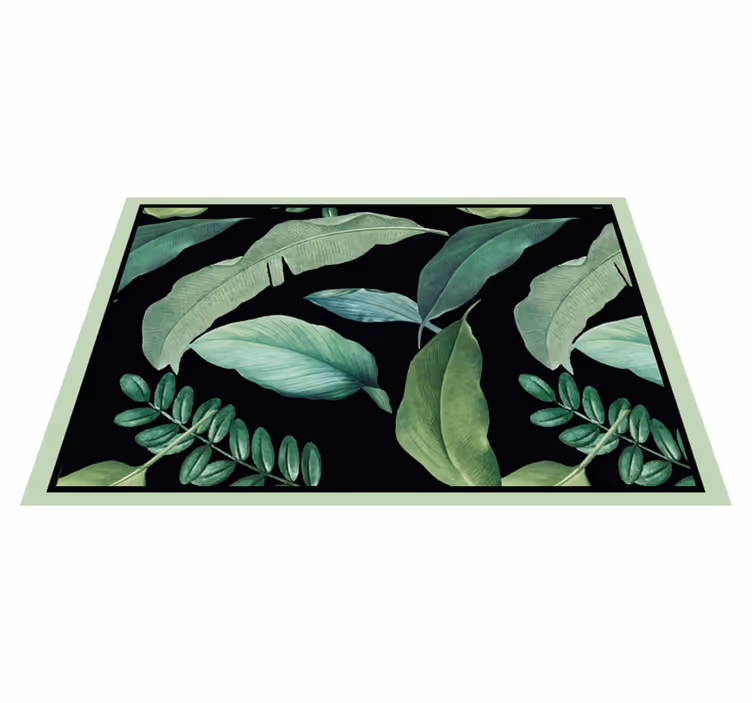 Houten placemat met bladerenmotief ontwerp - TenStickers