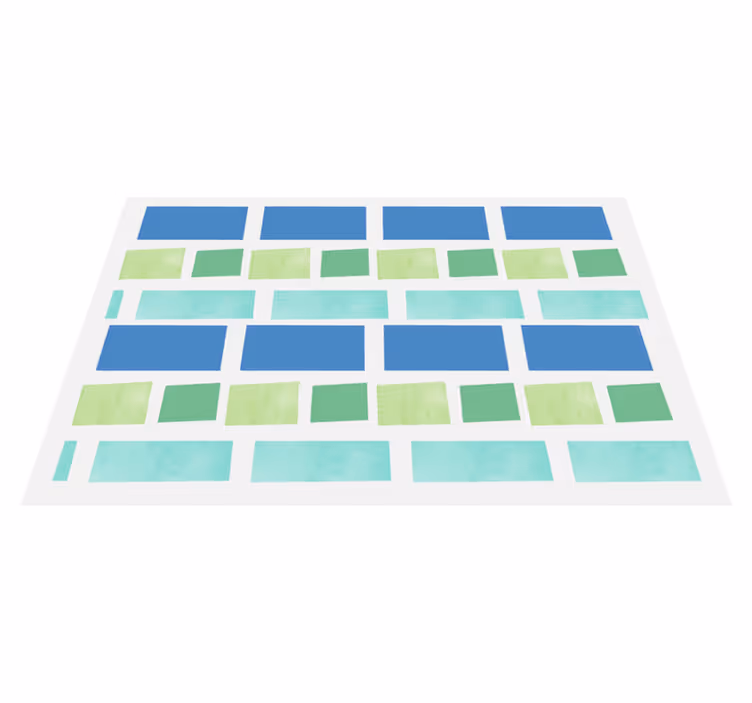 Moderne placemat kleurrijk rechthoekig patroon - TenStickers