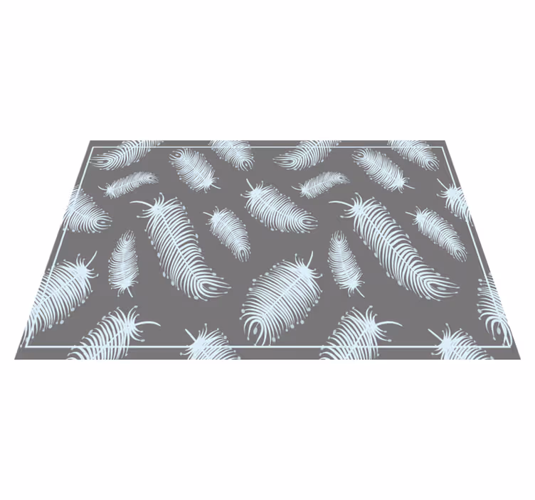 Houten placemat met verenpatroon achtergrond - TenStickers