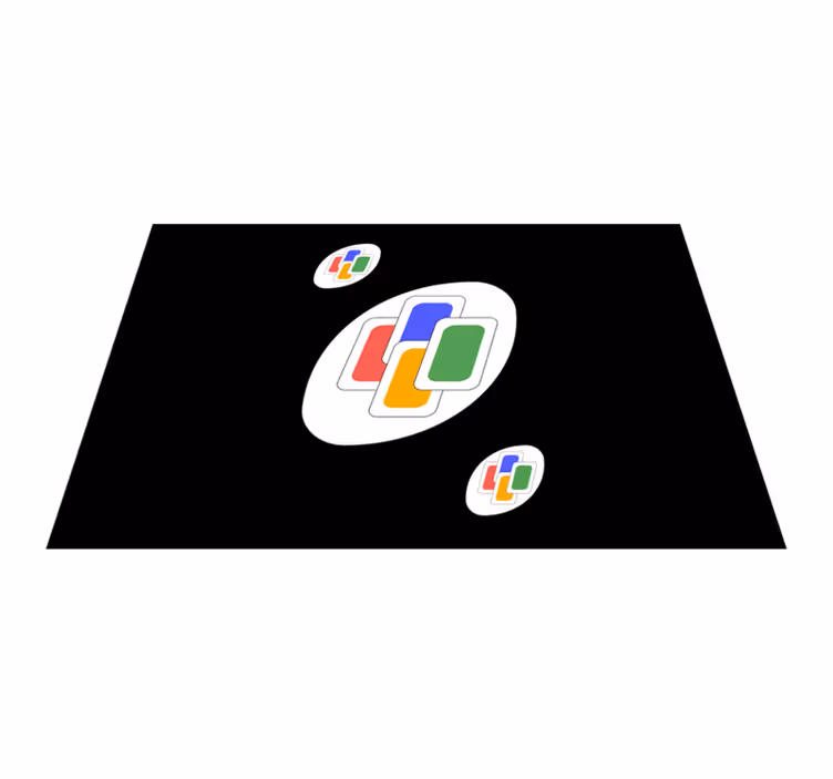 Originele placemat vibrante geometrische figuren - TenStickers