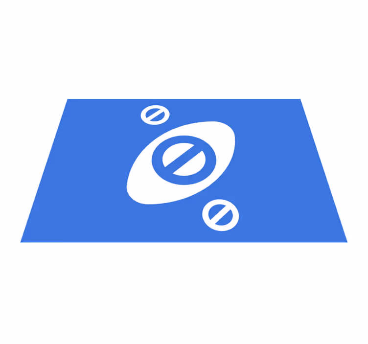 Moderne placemat minimalistisch blauw accent - TenStickers