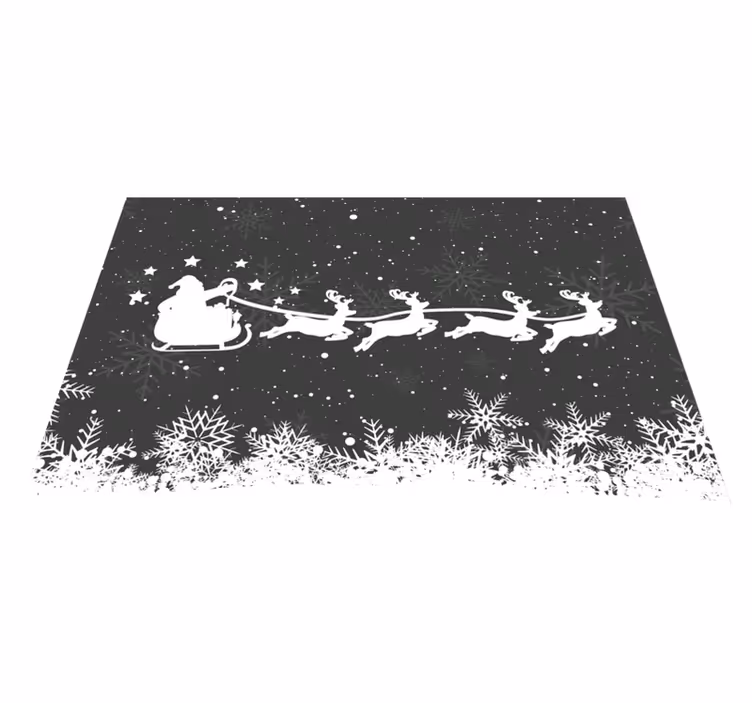 Kerstmis placemat santa sleigh rendieren - TenStickers