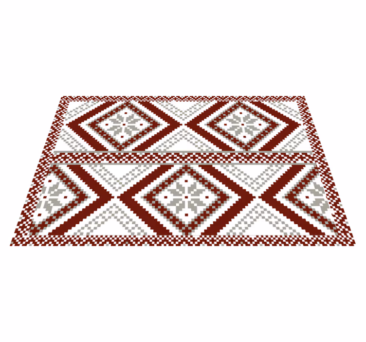 Houten placemat met geometrisch textuurpatroon - TenStickers