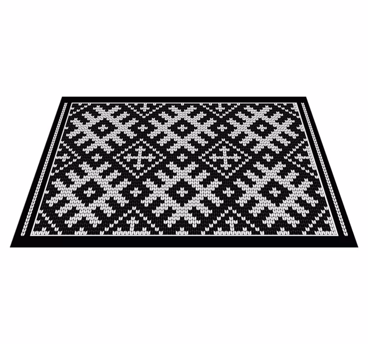 Houten placemat met traditioneel gebreid patroon - TenStickers