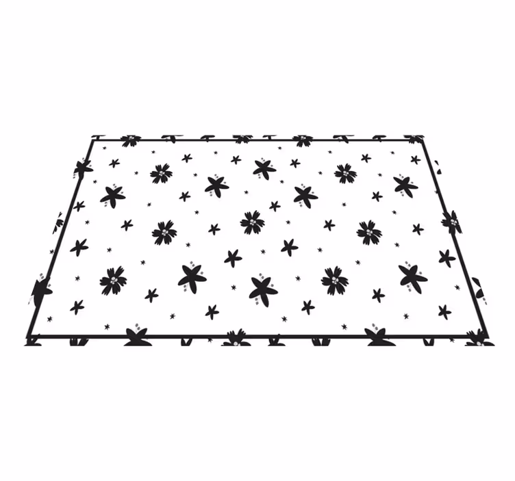 Houten placemat met bloemenmotief - TenStickers