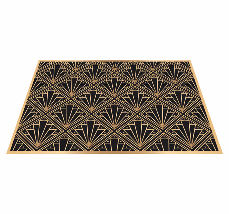 Houten placemat art deco patroon - TenStickers