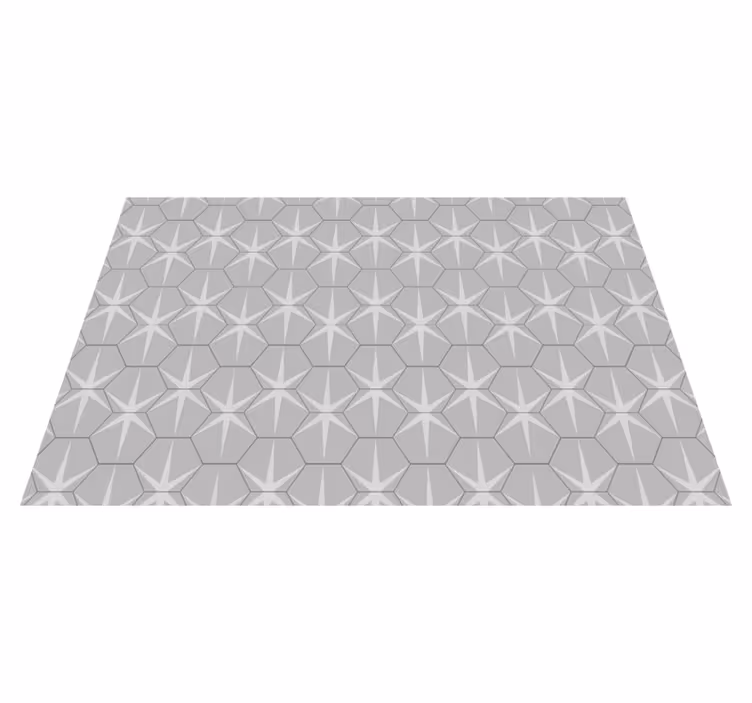 Houten placemat met hexagonaal sterpatroon - TenStickers