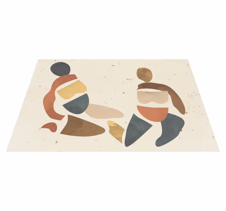 Abstracte menselijke figuren moderne placema - TenStickers