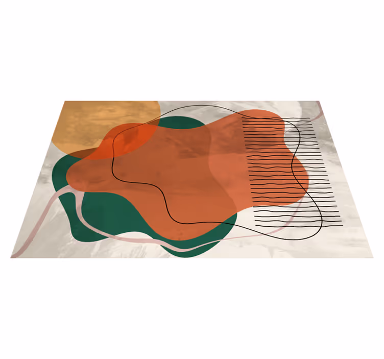 Moderne placemat met levendige abstracte vormen - TenStickers
