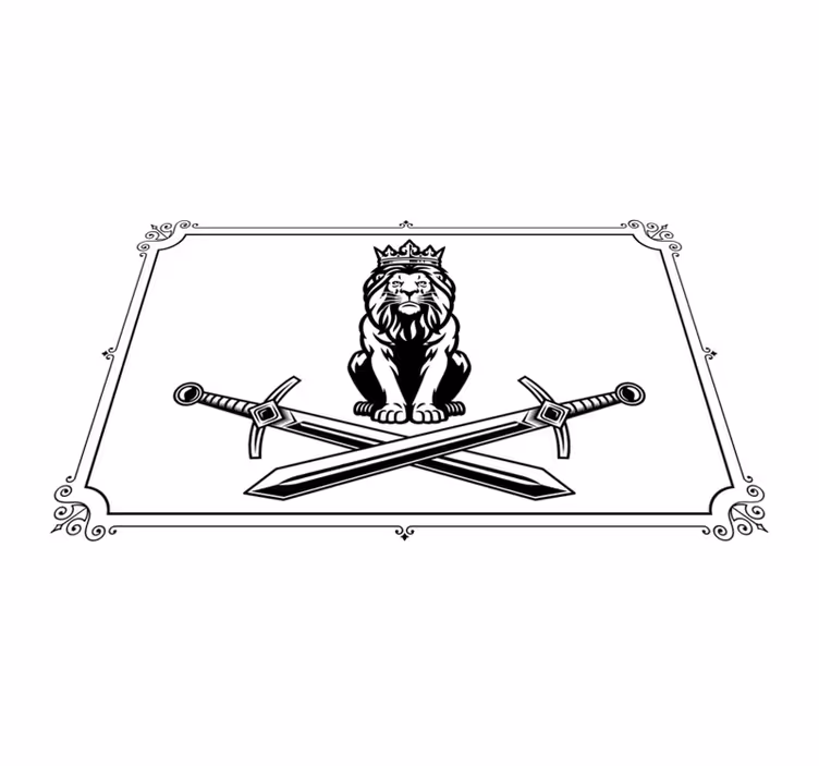 Originele placemat leeuwenkoning embleem - TenStickers