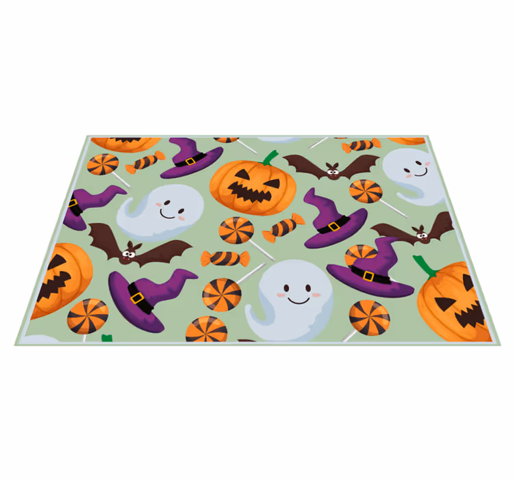 Halloween placemat kleurrijke halloween elementen - TenStickers