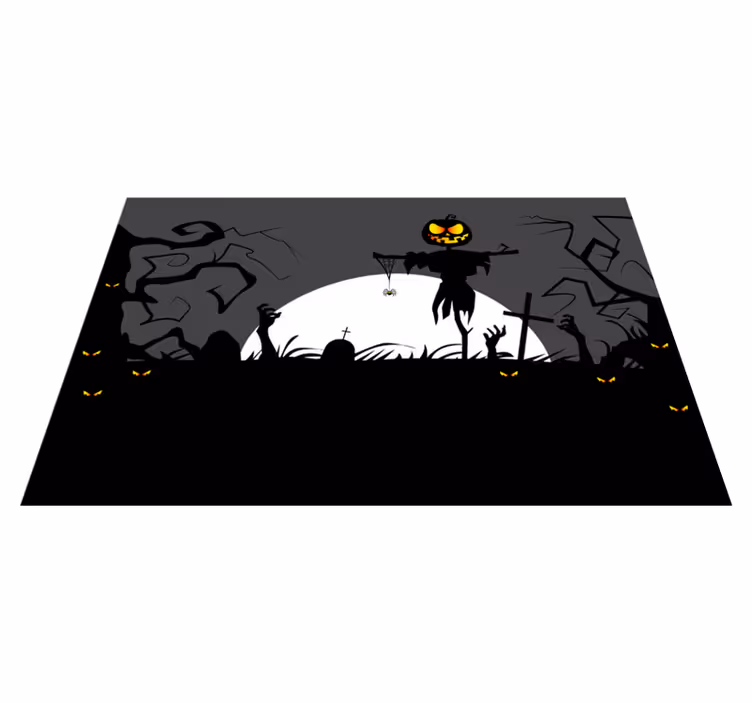 Halloween placemat spookachtige pompoen scarecrow - TenStickers
