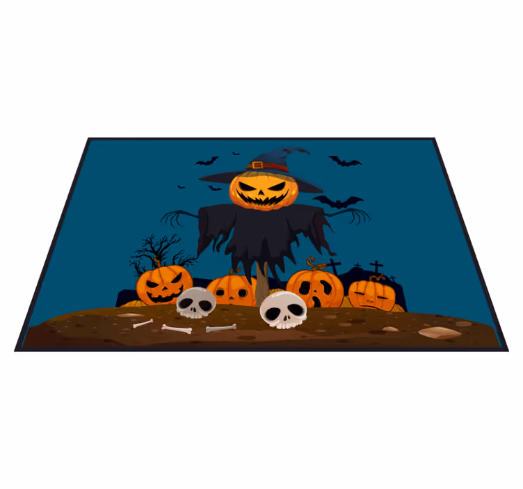 Halloween placemat schrikdraad pompoen horror - TenStickers