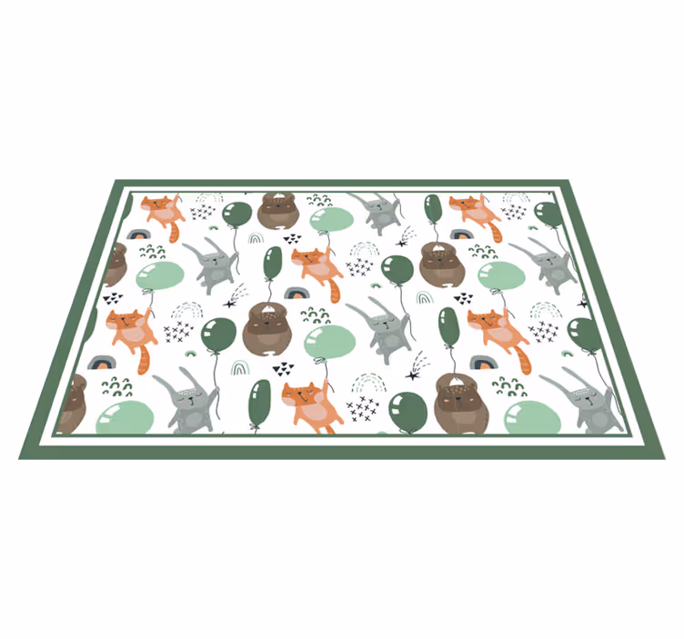 Kinder placemat speelse dierenpatronen - TenStickers