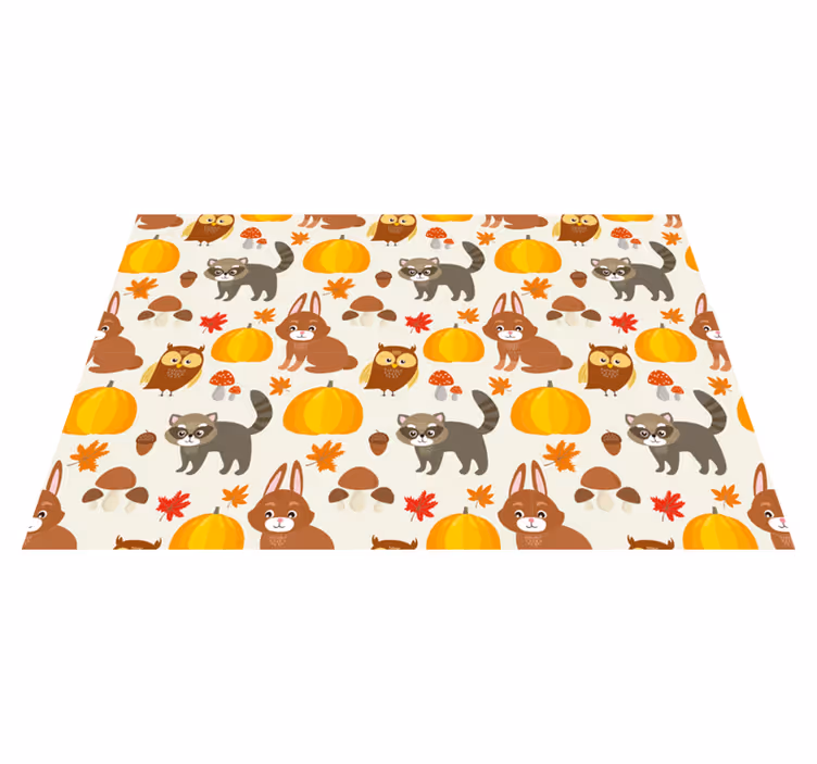 Kinder placemat schattige dierenmaatjes - TenStickers