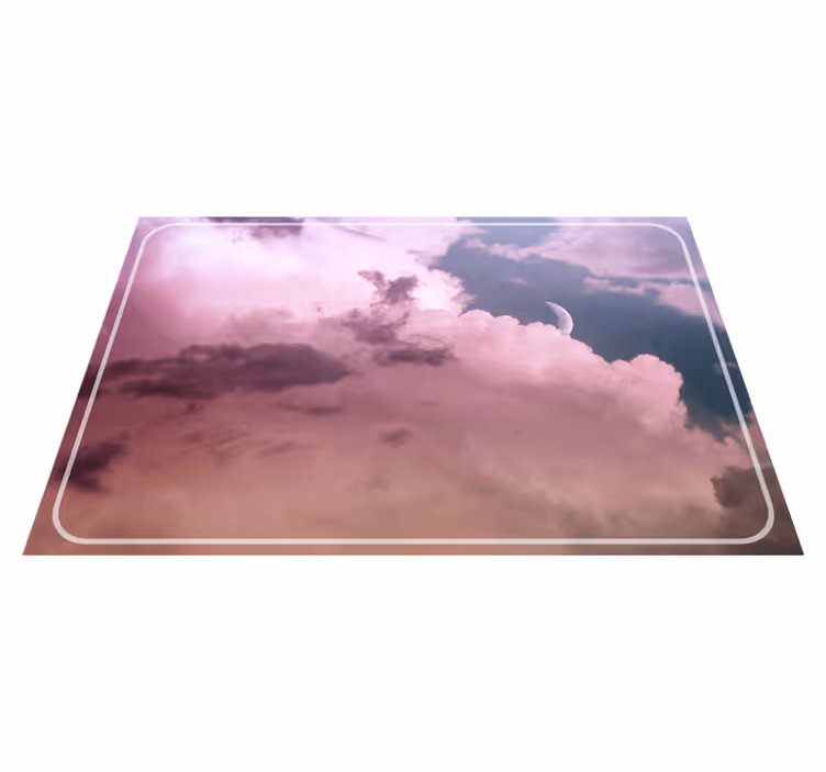 Moderne placema bewolkte lucht maan - TenStickers