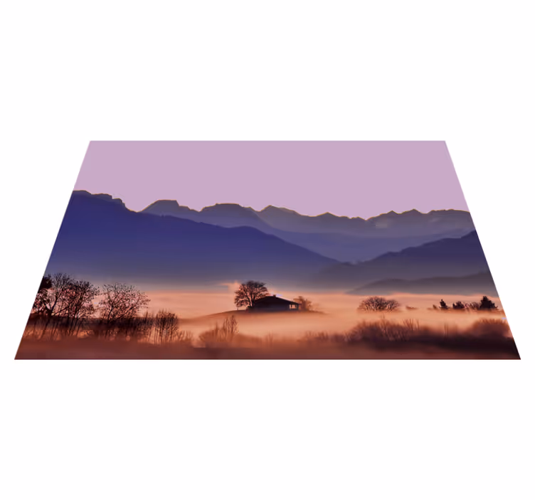 Moderne placema serene berglandschap - TenStickers