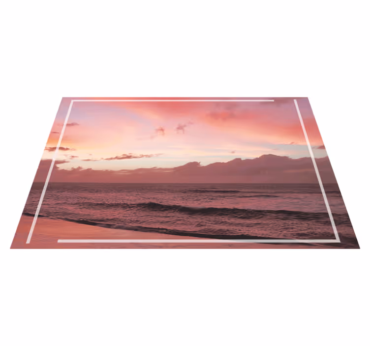 Moderne placema serene kustzonsondergang - TenStickers