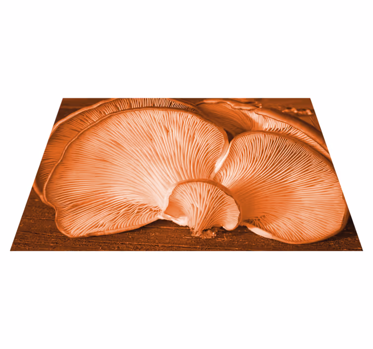 Houten placemat paddenstoelen keukenelementen - TenStickers