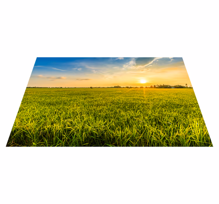 Placemat met naam sunset rijstveld - TenStickers