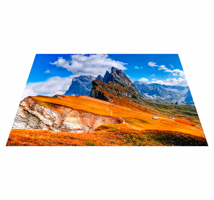 Moderne placema bergachtig schilderachtig uitzicht - TenStickers