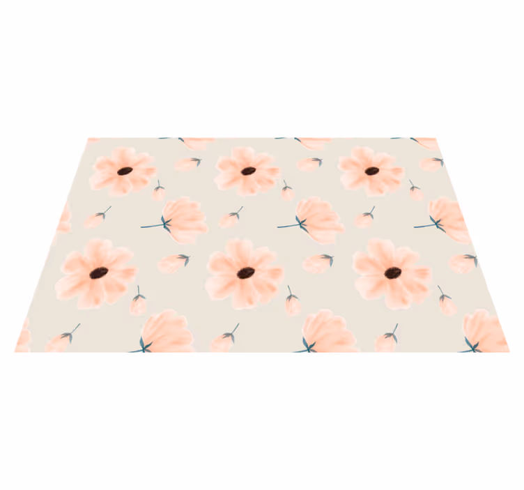 Originele placemat met bloem geïnspireerde tafelopstelling - TenStickers