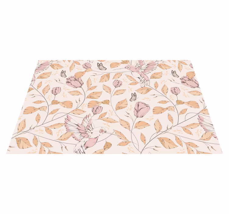 Originele placemat met kolibrie bloemenpatroon - TenStickers