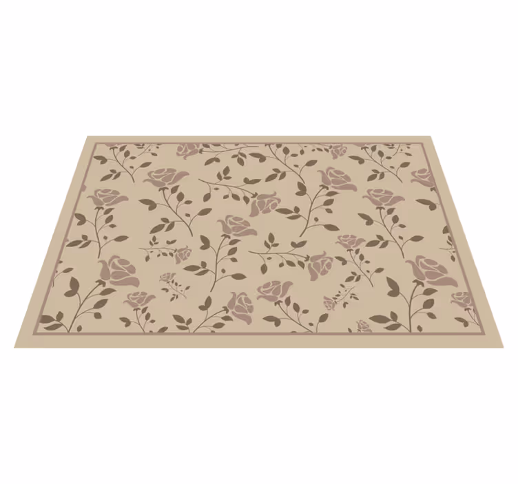 Houten placemat met bloemig botanisch patroon - TenStickers