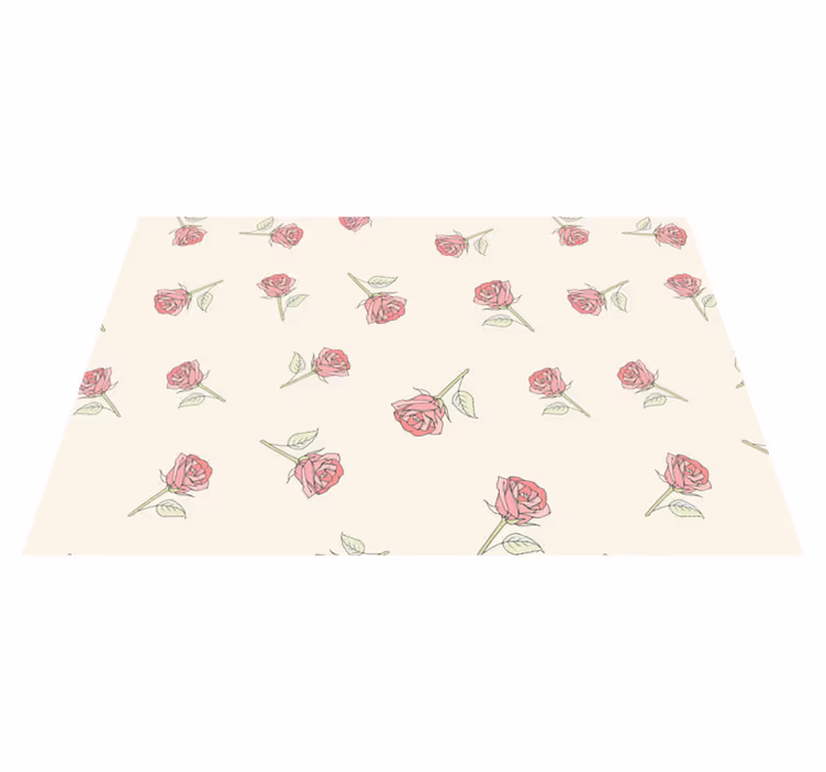 Originele placemat rozen bloemenpatroon - TenStickers