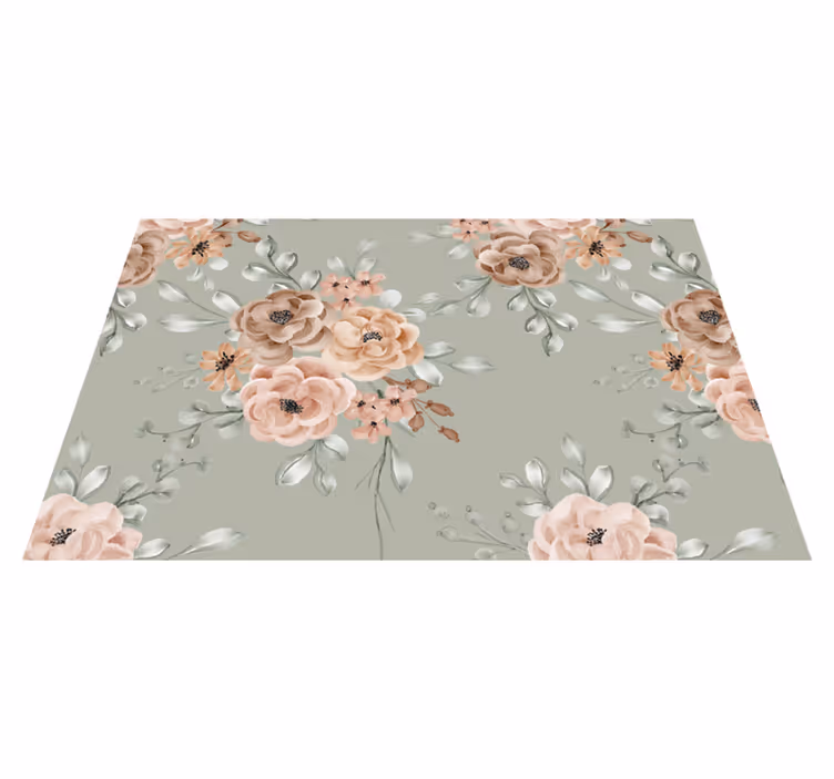 Originele placemat met bloemenachtergrond schaal - TenStickers