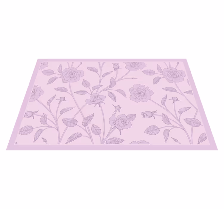 Houten placemat elegant rozenpatroon - TenStickers