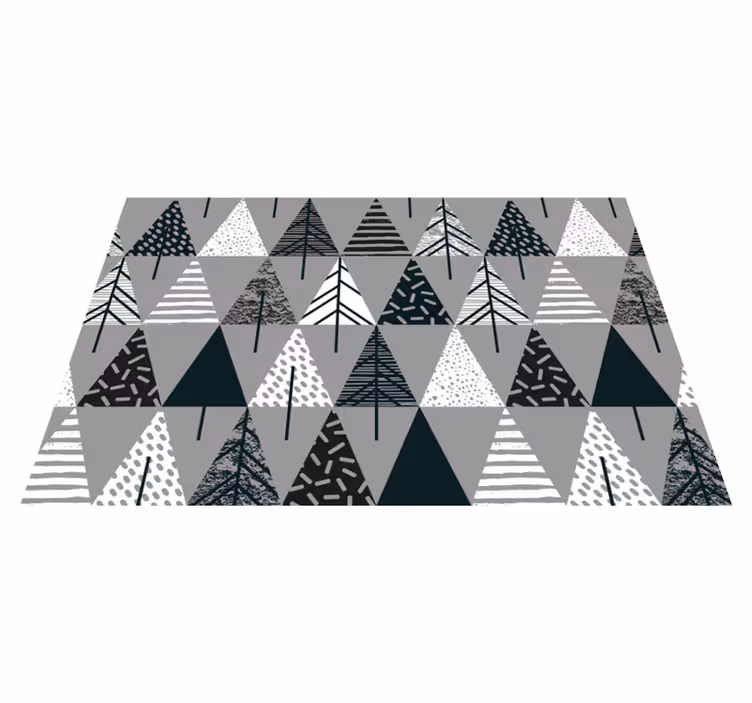 Kerstmis placemat gestileerd dennenboom patroon - TenStickers