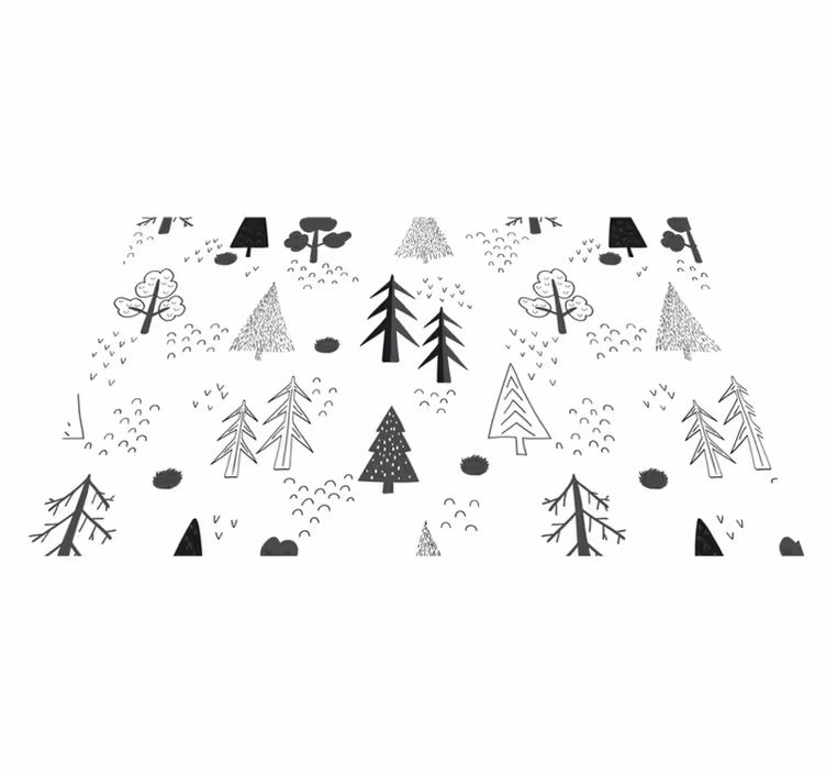 Houten placemat met natuur geïnspireerd patroon - TenStickers