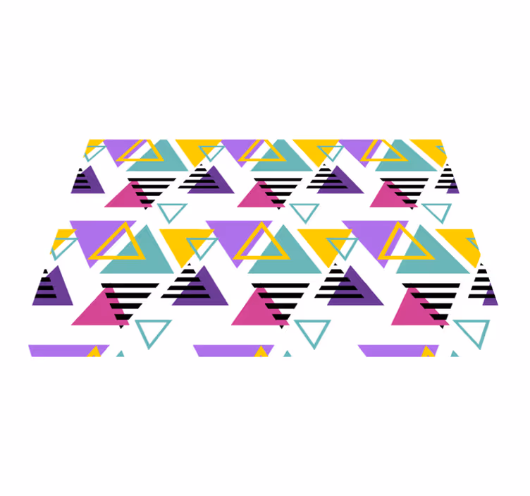 Moderne placemat kleurrijke geometrische driehoeken - TenStickers