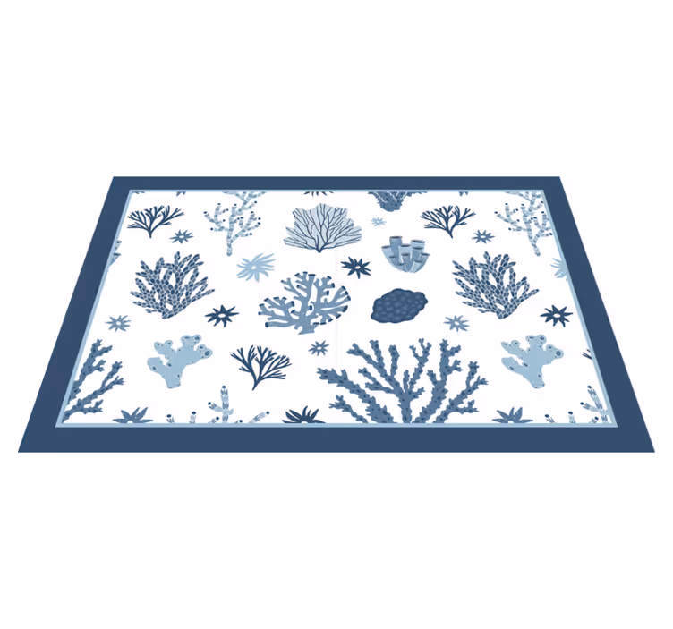Houten placemat koraal en zeewier planten - TenStickers