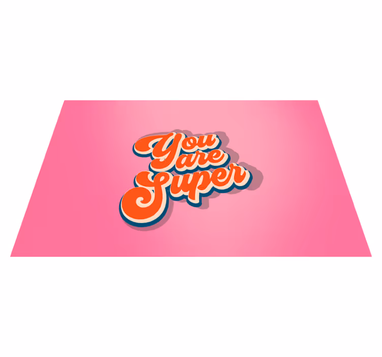 Placemat met tekst positieve bevestiging zin - TenStickers
