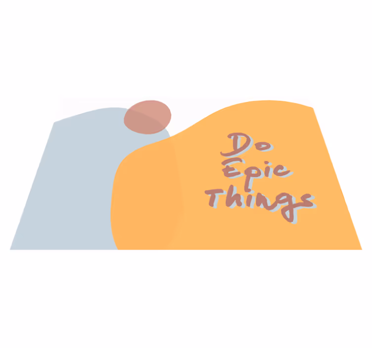 Placemat met tekst do epic things quote - TenStickers