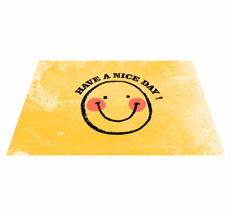 Placemat met tekst smiling face quote - TenStickers