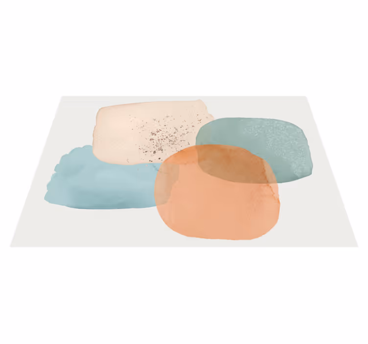 Houten placemat in gedempte kleuren vormen - TenStickers
