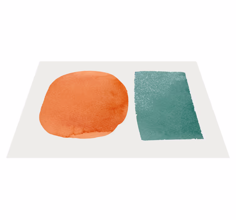 Houten placemat abstracte kleurlakken - TenStickers