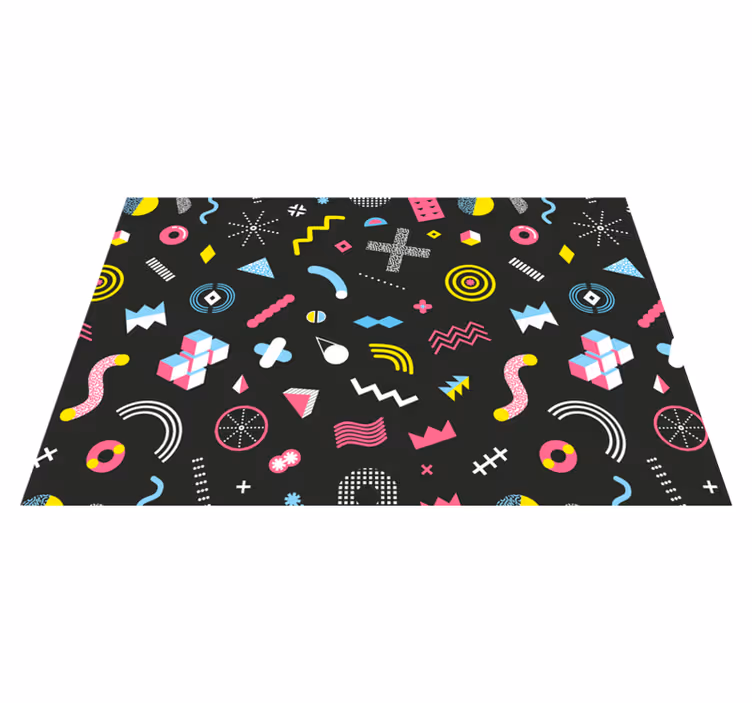 Originele placemat met levendige geometrische vormen - TenStickers