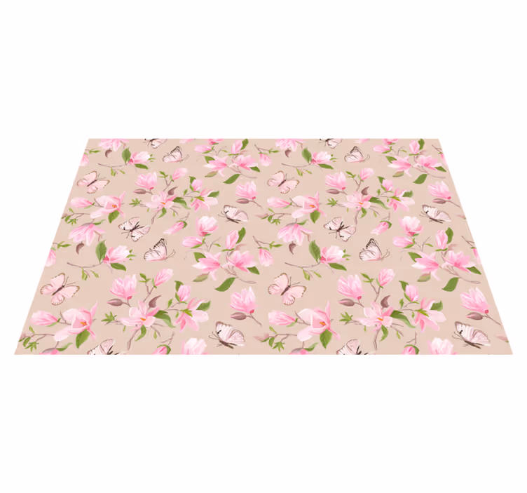 Originele placemat vlinder bloem motief - TenStickers