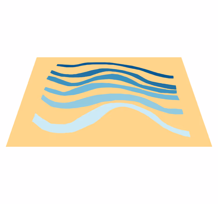 Moderne placemat golflijnstijl - TenStickers