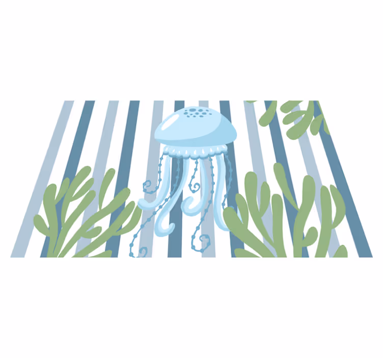 Originele placemat onderwaterwereld met kwal - TenStickers