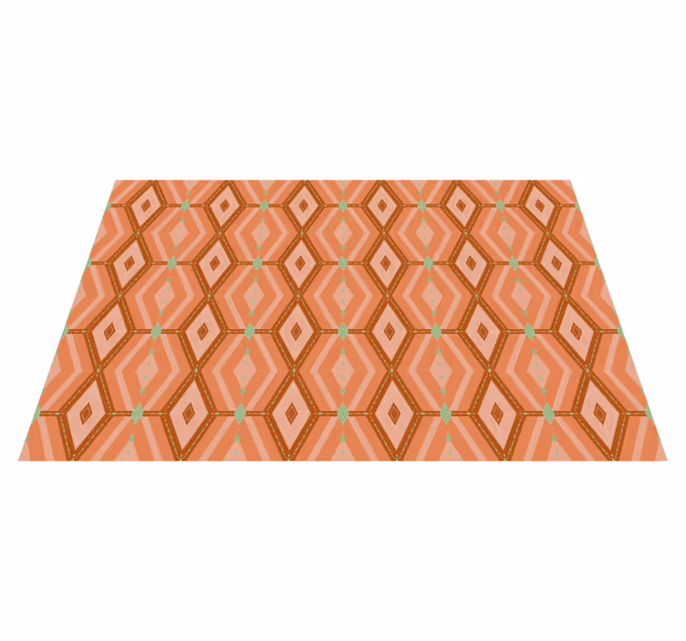 Houten placemat met geometrisch hexagonaal patroon - TenStickers