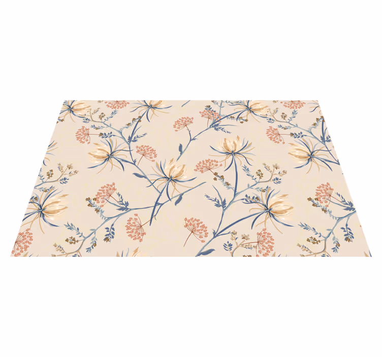 Houten placemat met bloemmotieven - TenStickers