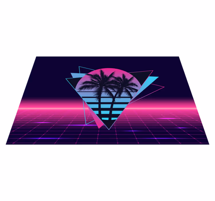 Moderne placemat retro palm geometrie - TenStickers
